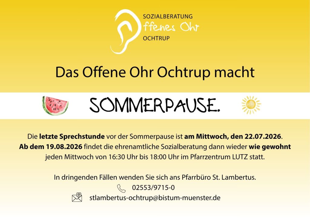 Das Offene Ohr geht in die Sommerpause