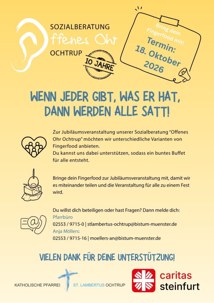 Offenes Ohr feiert Jubiläum – und lädt alle ein!